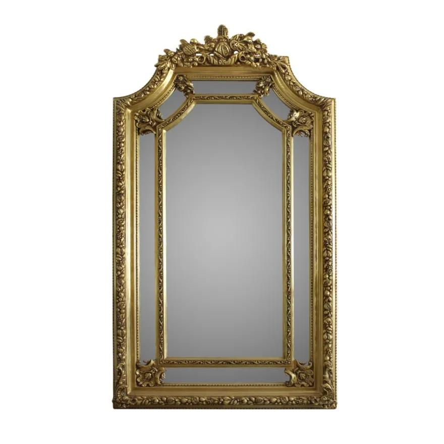 Casa Padrino Luxus Wandspiegel - Barock Spiegel in Gold - 115 x H. 215 cm