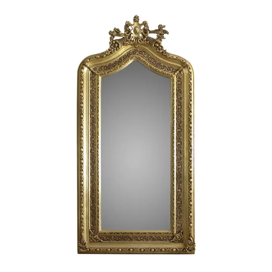 Casa Padrino Luxus Wandspiegel im Barock Stil, Gold, 110 x H. 210 cm