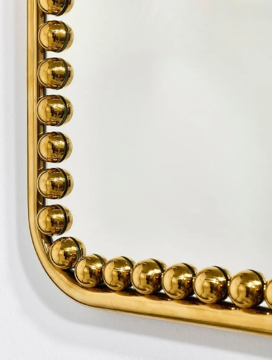 Casa Padrino Luxus Wandspiegel Gold 95 x 3 x H. 95 cm - Quadratischer Wohnzimmer Spiegel mit Metallrahmen - Schlafzimmer Spiegel - Badezimmer Spiegel - Garderoben Spiegel - Luxus Kollektion
