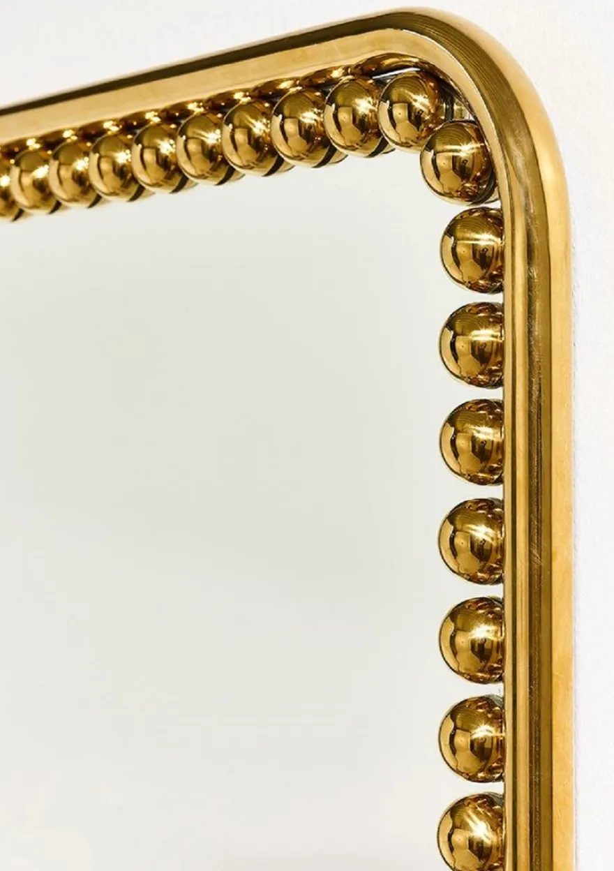 Casa Padrino Luxus Wandspiegel Gold 95 x 3 x H. 95 cm - Quadratischer Wohnzimmer Spiegel mit Metallrahmen - Schlafzimmer Spiegel - Badezimmer Spiegel - Garderoben Spiegel - Luxus Kollektion