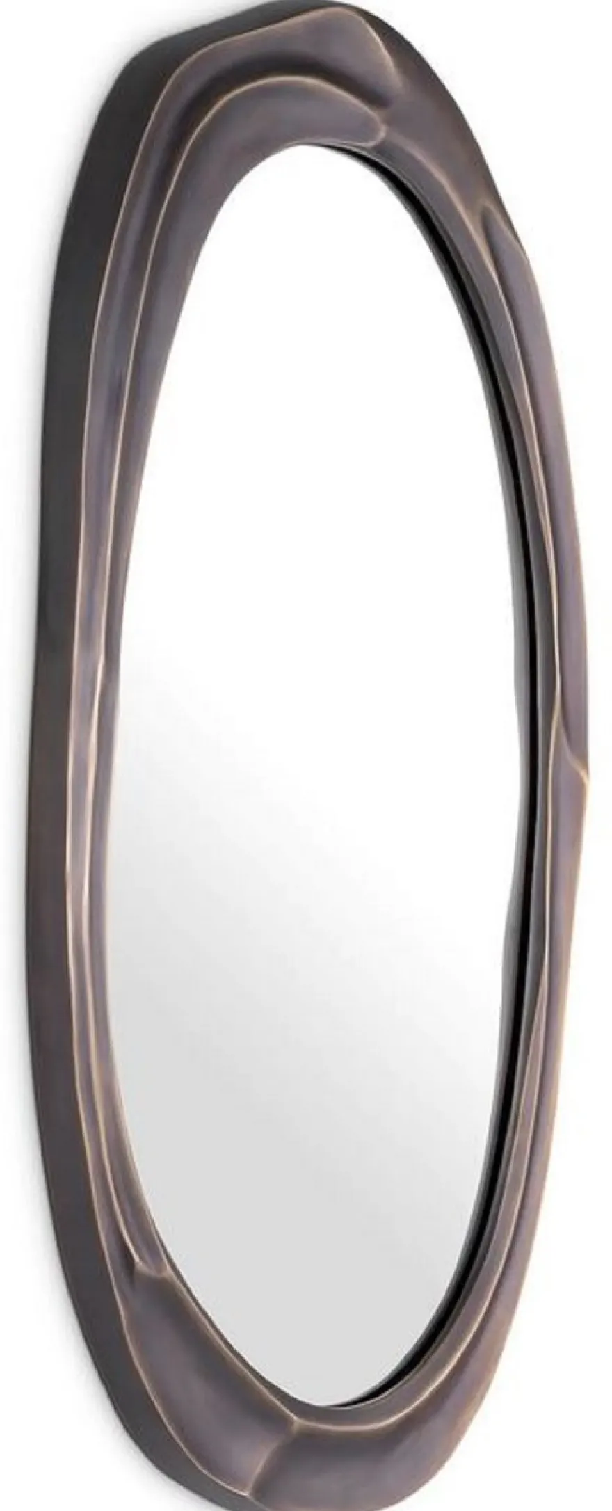 Casa Padrino Luxus Wandspiegel Bronze 54 x 4 x H. 107 cm - Aluminium Wohnzimmer Spiegel - Schlafzimmer Spiegel - Garderoben Spiegel - Luxus Möbel - Luxus Interior