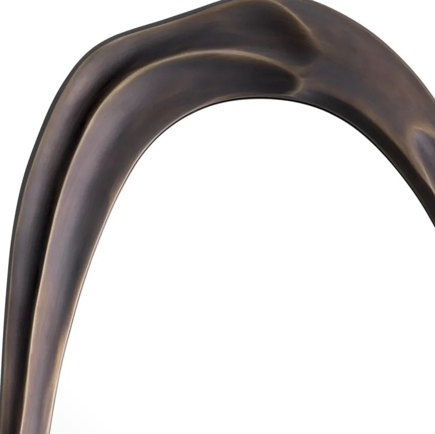 Casa Padrino Luxus Wandspiegel Bronze 54 x 4 x H. 107 cm - Aluminium Wohnzimmer Spiegel - Schlafzimmer Spiegel - Garderoben Spiegel - Luxus Möbel - Luxus Interior