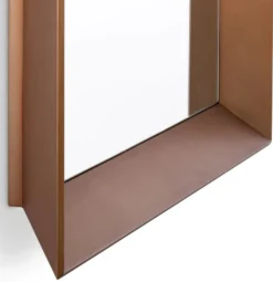 Casa Padrino Luxus Wandspiegel Messing 100 x 10 x H. 100 cm - Quadratischer Edelstahl Spiegel - Wohnzimmer Spiegel - Schlafzimmer Spiegel - Garderoben Spiegel - Luxus Möbel - Luxus Interior