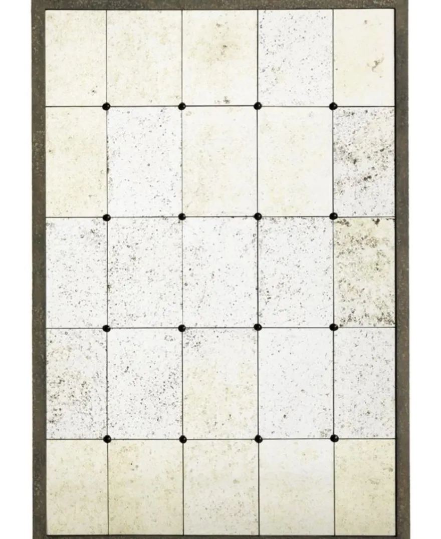 Casa Padrino Luxus Wandspiegel 85 x H. 125 cm - Designer Spiegel mit Stahlrahmen im Antik Look