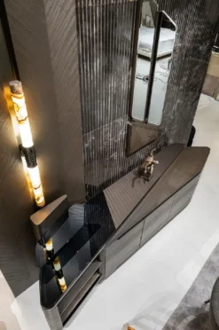 Casa Padrino Luxus Wandspiegel Dunkelbraun / Bronze 50,6 x 7 x H. 140,3 cm - Wohnzimmer Spiegel - Hotel Spiegel - Wohnzimmer Möbel - Hotel Möbel - Luxus Möbel - Luxus Interior