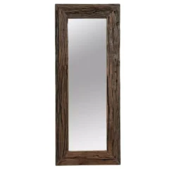 Casa Padrino Luxus Wandspiegel Dunkelbraun 120 x 4 x H. 50 cm - Altholz Spiegel