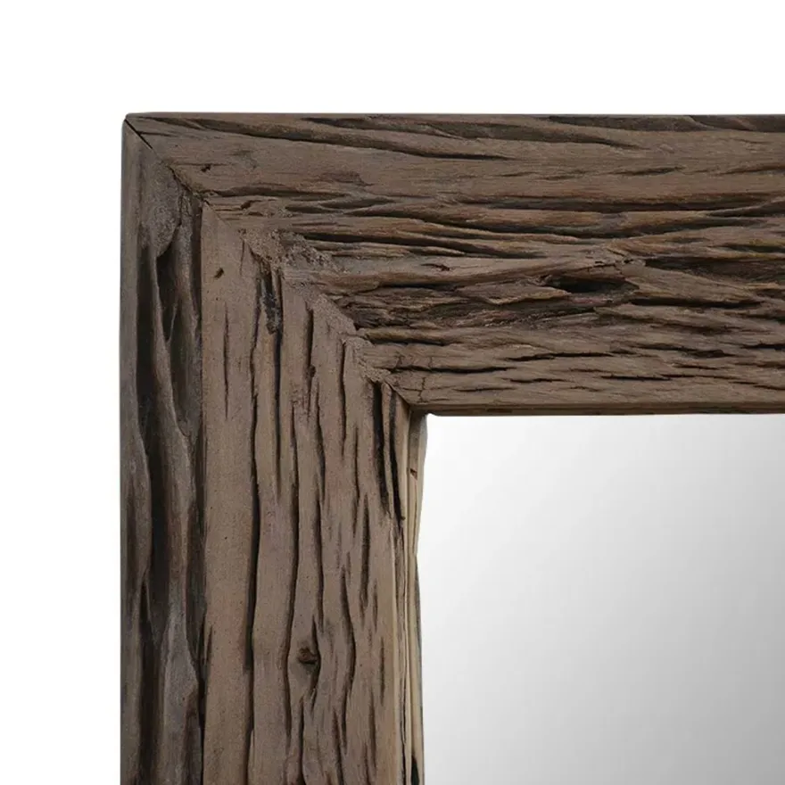 Casa Padrino Luxus Wandspiegel Dunkelbraun 120 x 4 x H. 50 cm - Altholz Spiegel