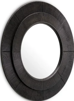 Casa Padrino Luxus Wandspiegel Bronze Ø 90 cm - Runder Wohnzimmer Spiegel - Schlafzimmer Spiegel - Garderoben Spiegel - Luxus Möbel - Luxus Interior