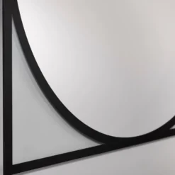 Casa Padrino Luxus Wandspiegel Schwarz 90 x H. 90 cm - Wohnzimmer Spiegel - Garderoben Spiegel - Luxus Kollektion