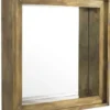 Casa Padrino Luxus Wandspiegel Vintage Messingfarben 100 x 20 x H. 100 cm - Wohnzimmer Spiegel - Schlafzimmer Spiegel - Garderoben Spiegel - Luxus Möbel