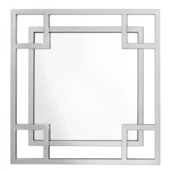 Casa Padrino Luxus Wandspiegel Neo Klassisch 70 x 70 cm Edelstahl vernickelt - Quadratischer Spiegel