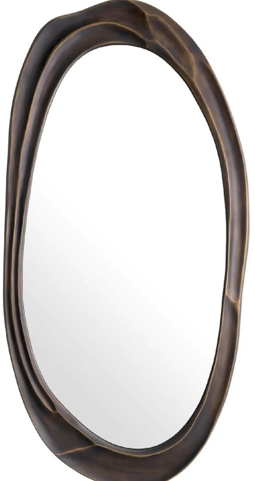 Casa Padrino Luxus Wandspiegel Bronze 71,5 x 4 x H. 144 cm - Aluminium Wohnzimmer Spiegel - Schlafzimmer Spiegel - Garderoben Spiegel - Luxus Möbel - Luxus Interior