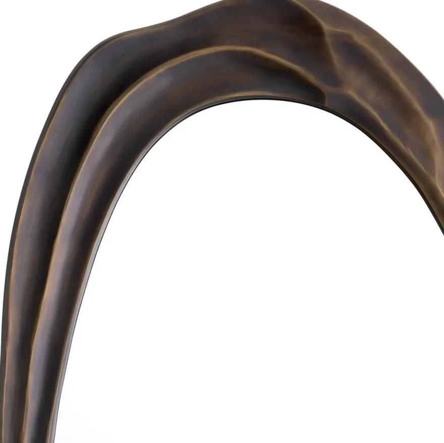 Casa Padrino Luxus Wandspiegel Bronze 71,5 x 4 x H. 144 cm - Aluminium Wohnzimmer Spiegel - Schlafzimmer Spiegel - Garderoben Spiegel - Luxus Möbel - Luxus Interior
