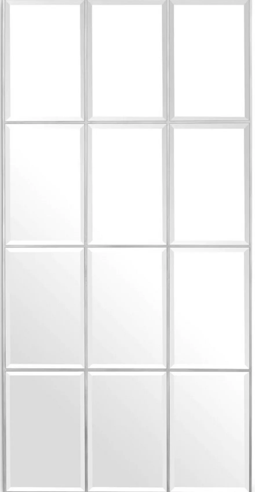 Casa Padrino Luxus Wandspiegel Silber 78,5 x H. 215,5 cm - Rechteckiger Wohnzimmer Spiegel - Schlafzimmer Spiegel - Garderoben Spiegel - Luxus Möbel - Luxus Einrichtung