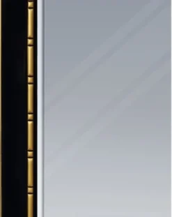Casa Padrino Luxus Wandspiegel Schwarz / Gold 81 x H. 106 cm - Luxus Kollektion