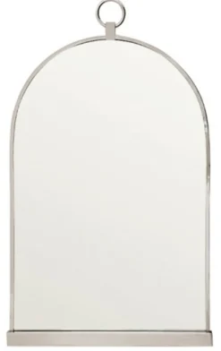 Casa Padrino Luxus Wandspiegel im klassischen Design, vernickeltes Metall, Silber, 93 x 56 cm