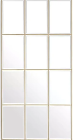 Casa Padrino Luxus Wandspiegel Vintage Messing 78,5 x H. 215,5 cm - Rechteckiger Wohnzimmer Spiegel - Schlafzimmer Spiegel - Garderoben Spiegel - Luxus Möbel - Möbel Luxus - Luxus Einrichtung