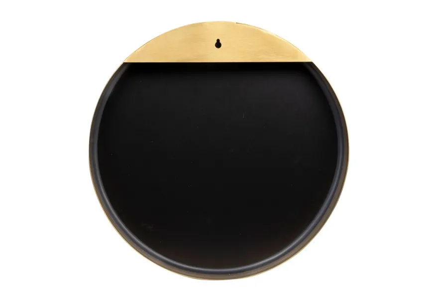 Casa Padrino Luxus Wandspiegel Gold Ø 75 cm - Großer runder Wandspiegel Dott mit gebürstetem goldfarbenem Edelstahlrahmen - Luxus Deko Accessoires