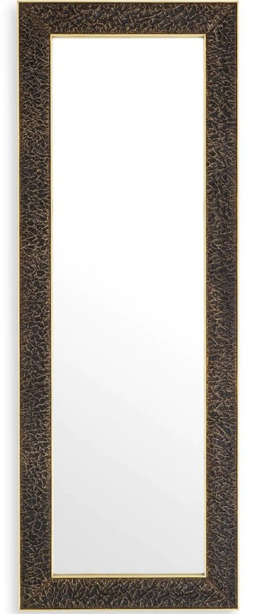 Casa Padrino Luxus Wandspiegel Bronze / Antik Messing 80 x 3,5 x H. 220 cm - Rechteckiger Spiegel - Wohnzimmer Spiegel - Schlafzimmer Spiegel - Garderoben Spiegel - Luxus Möbel - Luxus Interior
