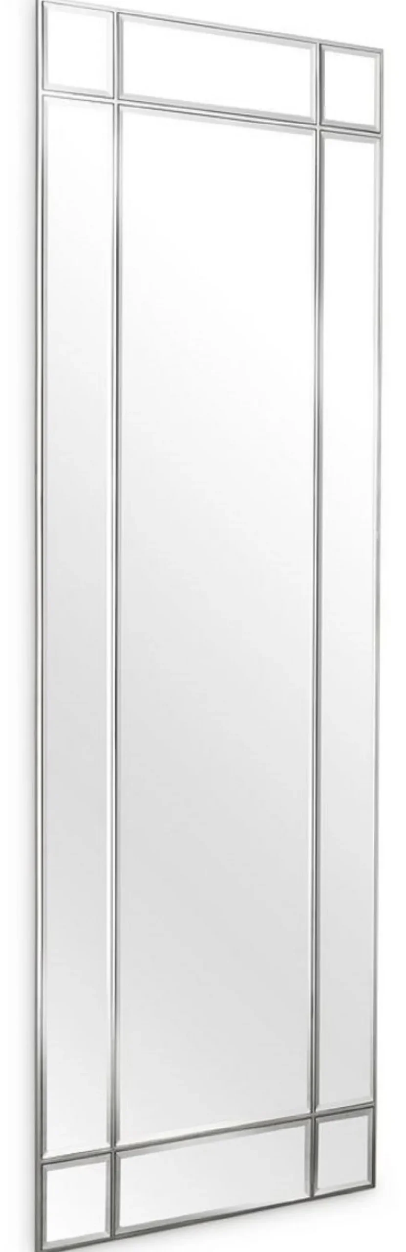 Casa Padrino Luxus Wandspiegel Silber 78,5 x 3,5 x H. 215,5 cm - Wohnzimmer Spiegel - Schlafzimmer Spiegel - Garderoben Spiegel - Luxus Möbel