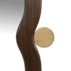 Casa Padrino Luxus Wandspiegel Braun / Gold 73,5 x 3 x H. 105 cm - Großer Wandspiegel Touma XL mit Rahmen aus Mindi-Holz und Messing - Luxus Deko Accessoires