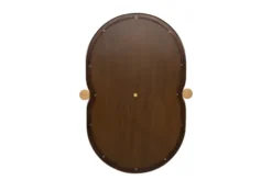 Casa Padrino Luxus Wandspiegel Braun / Gold 73,5 x 3 x H. 105 cm - Großer Wandspiegel Touma XL mit Rahmen aus Mindi-Holz und Messing - Luxus Deko Accessoires