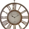 Casa Padrino Luxus Wanduhr im Design einer antiken Taschenuhr Silber / Naturfarben Ø 50 cm - Dekorative runde Uhr mit einem Ziffernblatt aus unbehandeltem Holz