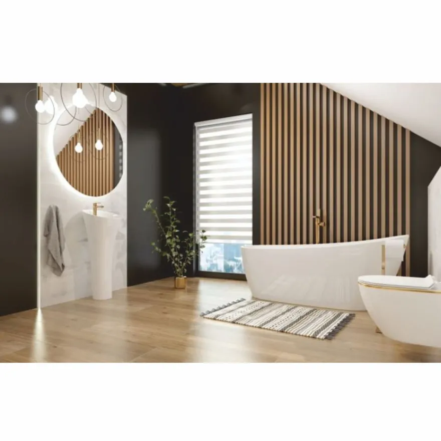 Casa Padrino Luxus Waschbecken Hochglanz Weiß H. 95 cm - Freistehendes Waschbecken