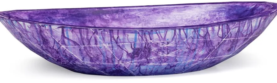 Casa Padrino Luxus Waschbecken Schale Lila / Blau 60,9 x 29,7 x H. 11,9 cm - Handgefertigtes Beton Waschbecken - Badezimmer Accessoires - Luxus Badezimmer Zubehör