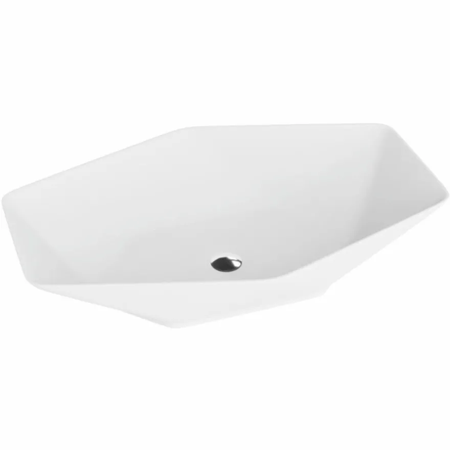 Casa Padrino Luxus Waschbecken Schale Hochglanz Weiß 56,5 cm - Badezimmer Accessoires