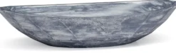 Casa Padrino Luxus Waschbecken Schale Grau / Weiß 60,9 x 29,7 x H. 11,9 cm - Handgefertigtes Beton Waschbecken - Badezimmer Accessoires - Luxus Badezimmer Zubehör