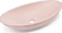 Casa Padrino Luxus Waschbecken Schale Rosa 60,9 x 29,7 x H. 11,9 cm - Handgefertigtes Beton Waschbecken - Badezimmer Accessoires - Luxus Badezimmer Zubehör
