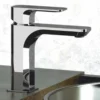 Casa Padrino Luxus Waschtischarmatur Chrom H. 16,7 cm - Badezimmer Accessoires - Made in Italy