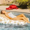 Casa Padrino Luxus Wasserliege - Poolliege Weiß / Beige 140 cm