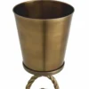 Casa Padrino Luxus Weinkühler mit Ständer Antik Messing / Schwarz H. 80,5 cm