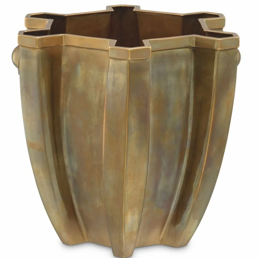 Casa Padrino Luxus Weinkühler Vintage Messing H. 25 cm - Champagnerkühler - Hotel Accessoires