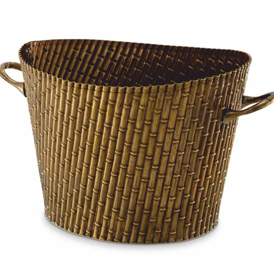 Casa Padrino Luxus Weinkühler Vintage Messing 39,5 cm - Champagnerkühler - Hotel Accessoires