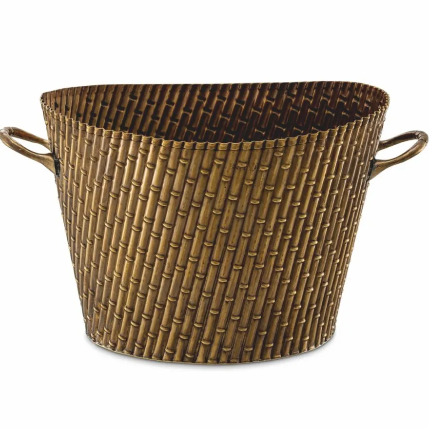 Casa Padrino Luxus Weinkühler Vintage Messing 39,5 cm - Champagnerkühler - Hotel Accessoires