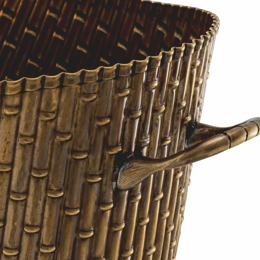 Casa Padrino Luxus Weinkühler Vintage Messing 39,5 cm - Champagnerkühler - Hotel Accessoires