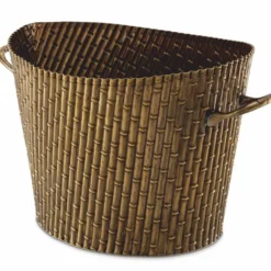 Casa Padrino Luxus Weinkühler Vintage Messing 39,5 cm - Champagnerkühler - Hotel Accessoires