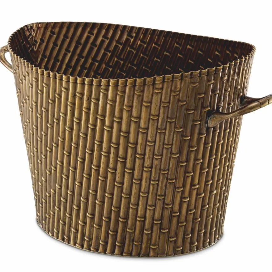 Casa Padrino Luxus Weinkühler Vintage Messing 39,5 cm - Champagnerkühler - Hotel Accessoires