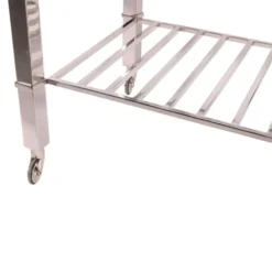 Casa Padrino Luxus Weinregal Silber 60 x 50 x H. 75 cm - Weinständer mit Glasablage - Gastronomie Accessoires