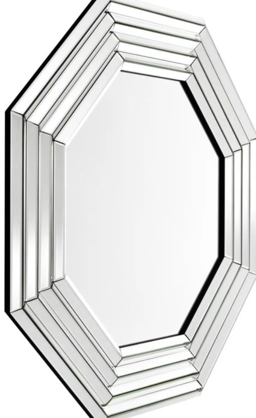 Casa Padrino Luxus Wohnzimmer Spiegel / Wandspiegel 106,5 x H. 106,5 cm - Wohnzimmermöbel
