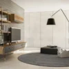 Casa Padrino Luxus Wohnzimmer TV Schrank Set Braun / Grau / Messingfarben - 1 TV Schrank & 1 Hängeschrank & 1 Wandregal - Edles Wohnzimmer Möbel Set - Luxus Möbel