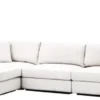 Casa Padrino Luxus Wohnzimmer Ecksofa Weiß / Schwarz 380 x 200 x H. 90 cm - Luxus Möbel