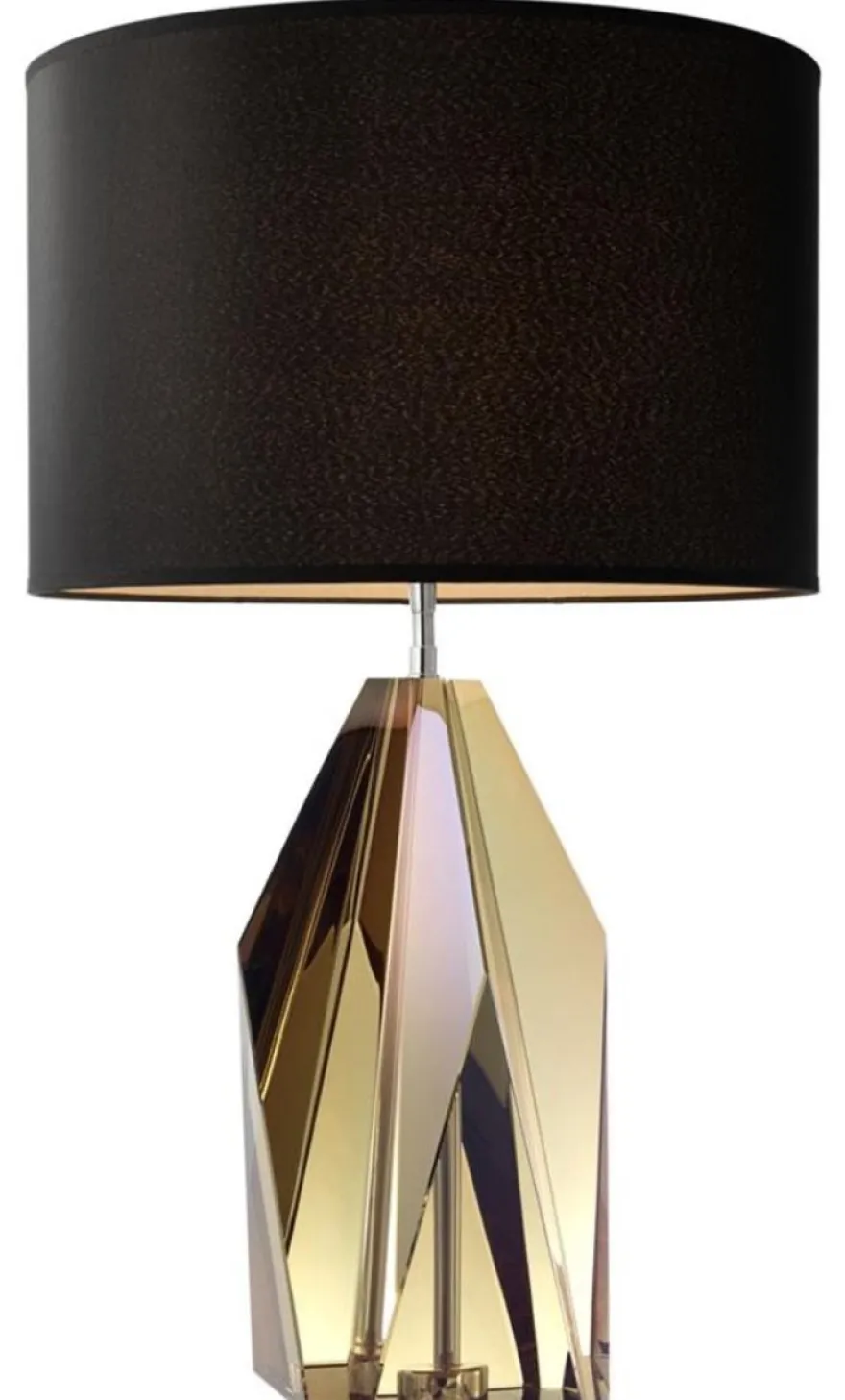 Casa Padrino Luxus Wohnzimmer Kristallglas Tischleuchte / Tischlampe - Hotel Kollektion