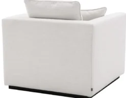 Casa Padrino Luxus Wohnzimmer Sessel Weiß / Schwarz 98 x 100 x H. 73 cm - Wohnzimmermöbel