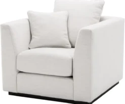 Casa Padrino Luxus Wohnzimmer Sessel Weiß / Schwarz 98 x 100 x H. 73 cm - Wohnzimmermöbel