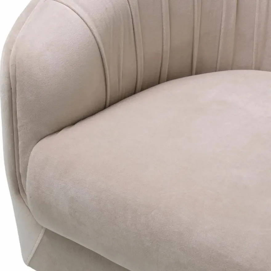 Casa Padrino Luxus Wohnzimmer & Hotel Sessel Creme / Schwarz 88 cm - Luxus Möbel