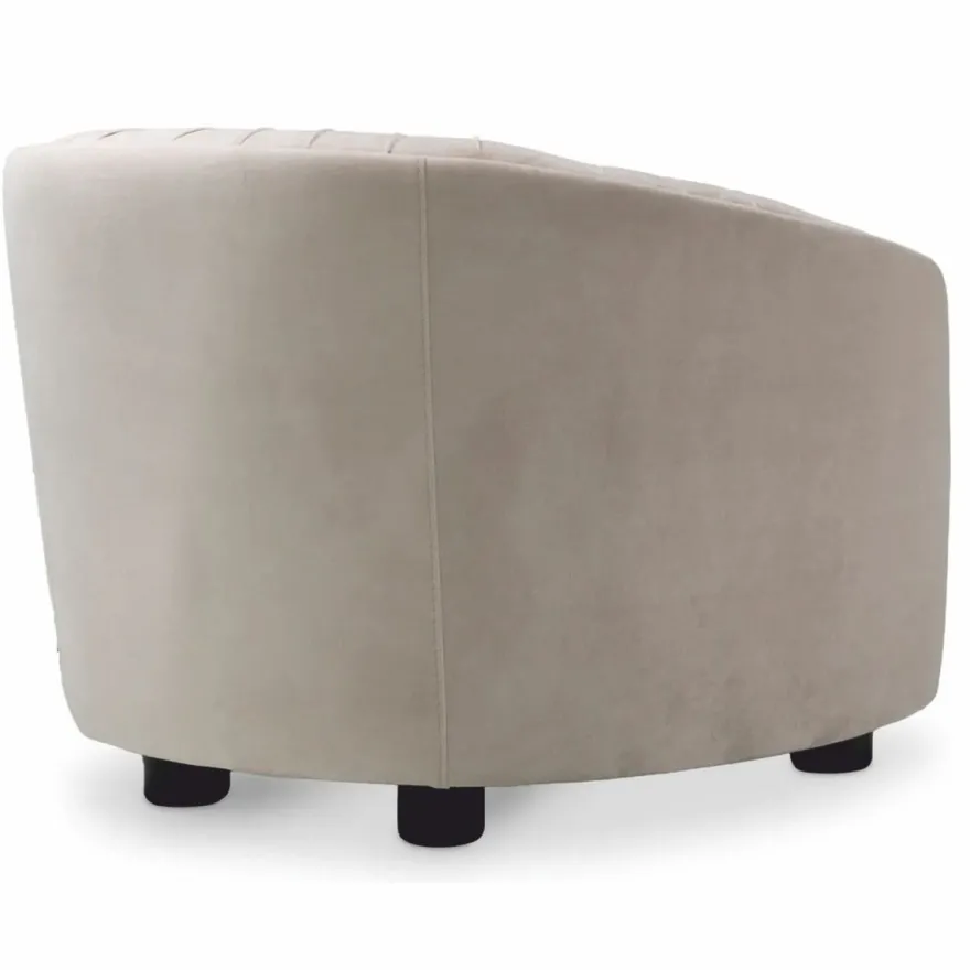 Casa Padrino Luxus Wohnzimmer & Hotel Sessel Creme / Schwarz 88 cm - Luxus Möbel